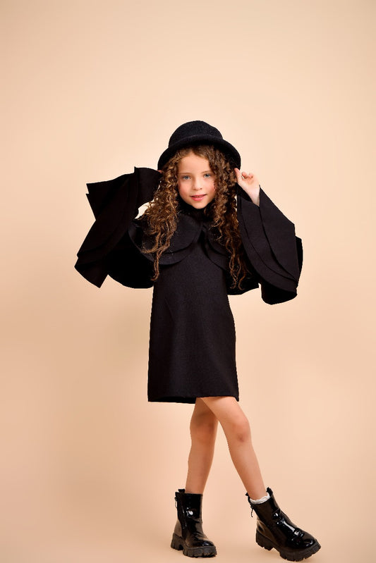 dramatic layered ruffle dress