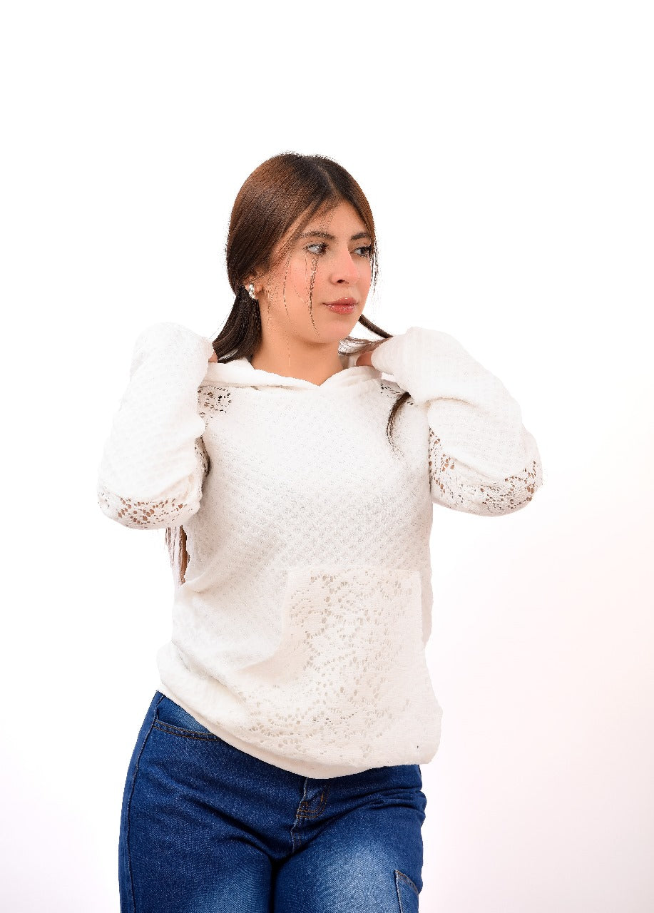 lace detailing sweater