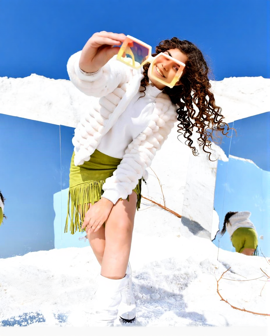 white puffer-style jacket