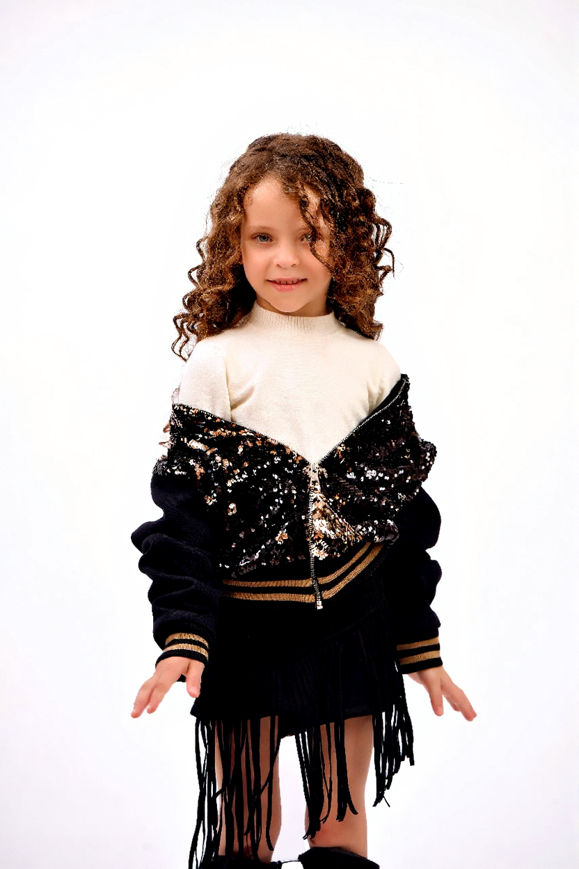 shimmering sequin detailing jacket