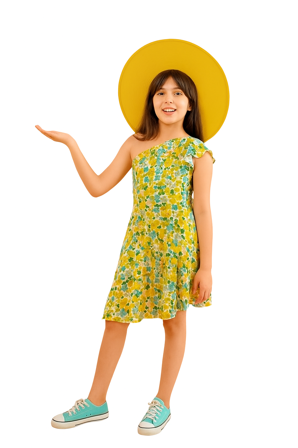 One-Shoulder Floral Dress