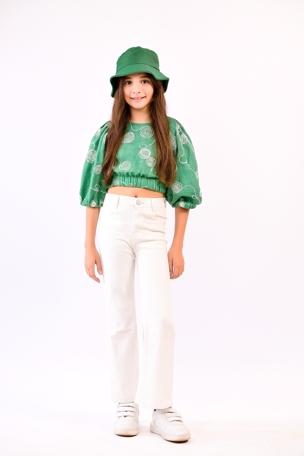 Puff Sleeve Printed Blouse