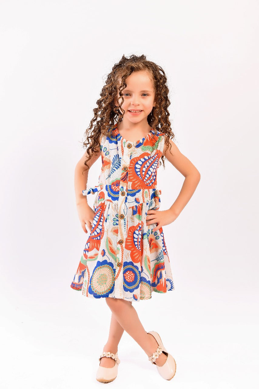 vibrant sleeveless dress