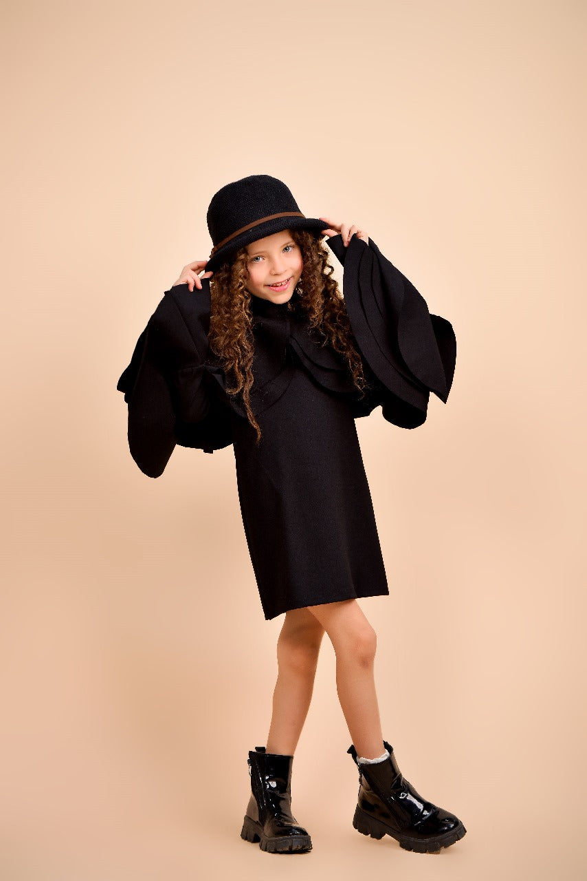 dramatic layered ruffle dress