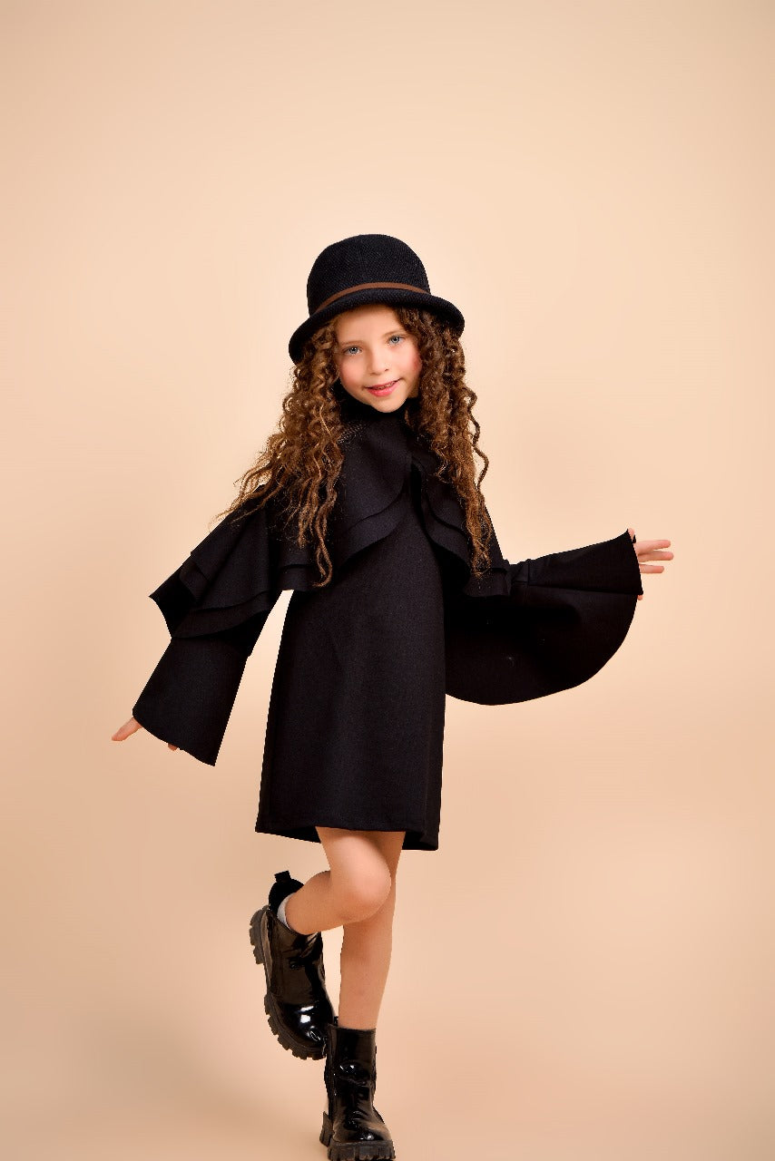 dramatic layered ruffle dress