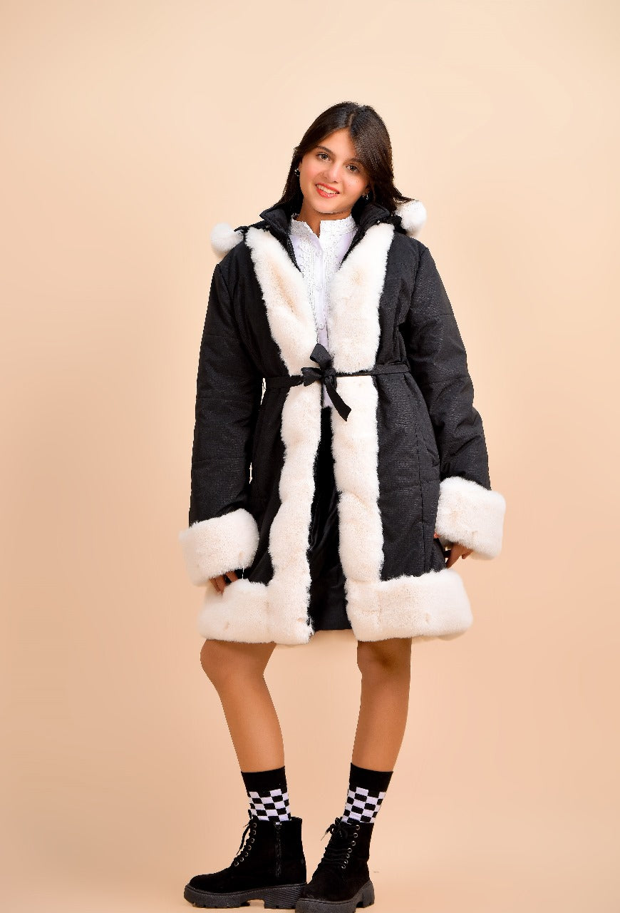 cozy, elegant kids’ winter coat