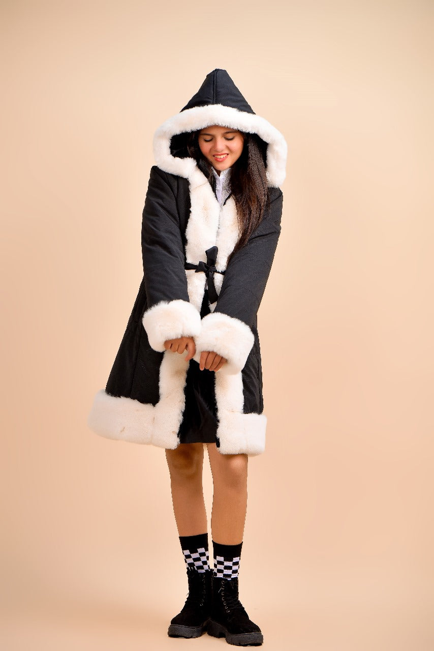 cozy, elegant kids’ winter coat