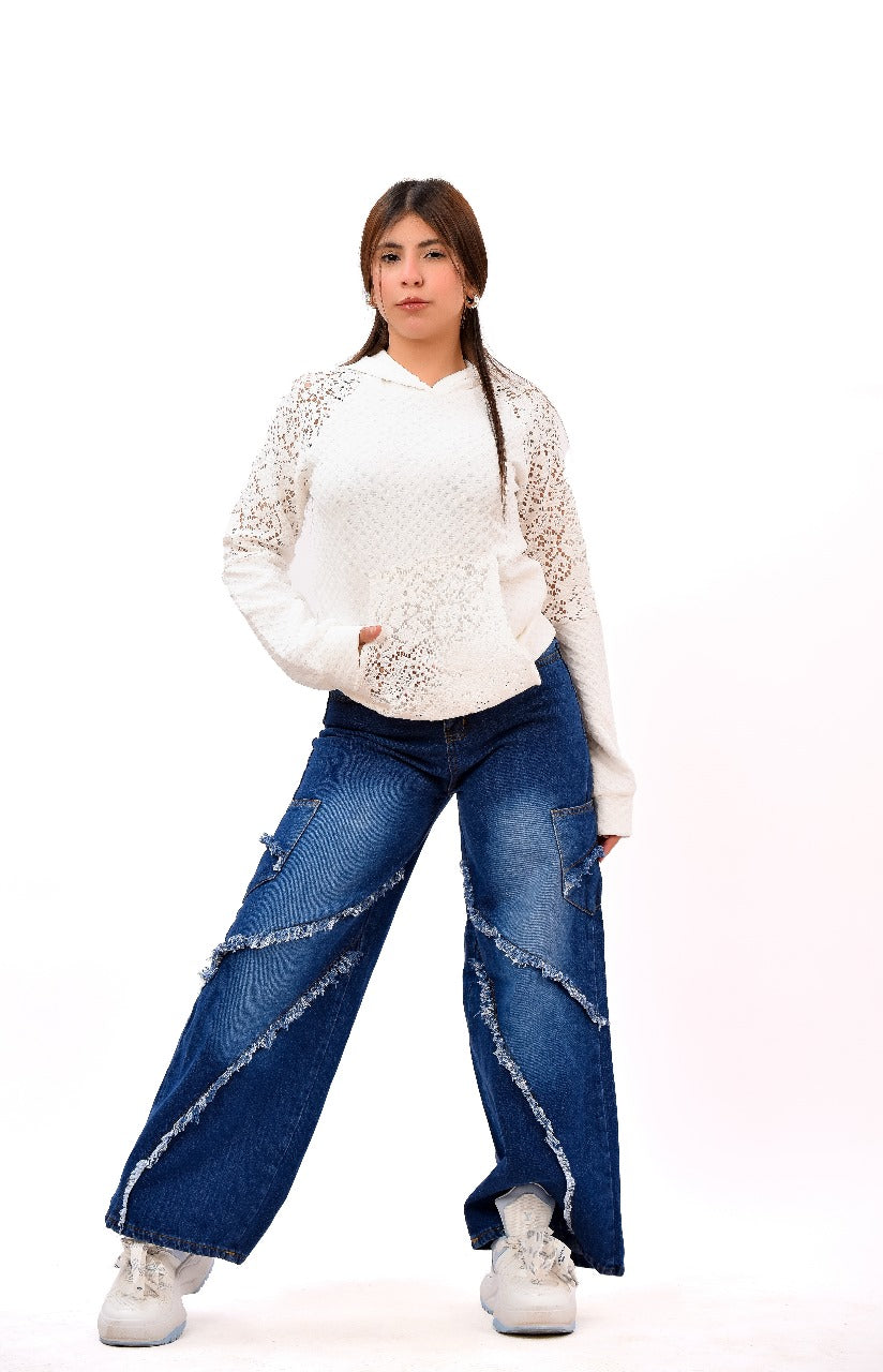 lace detailing sweater