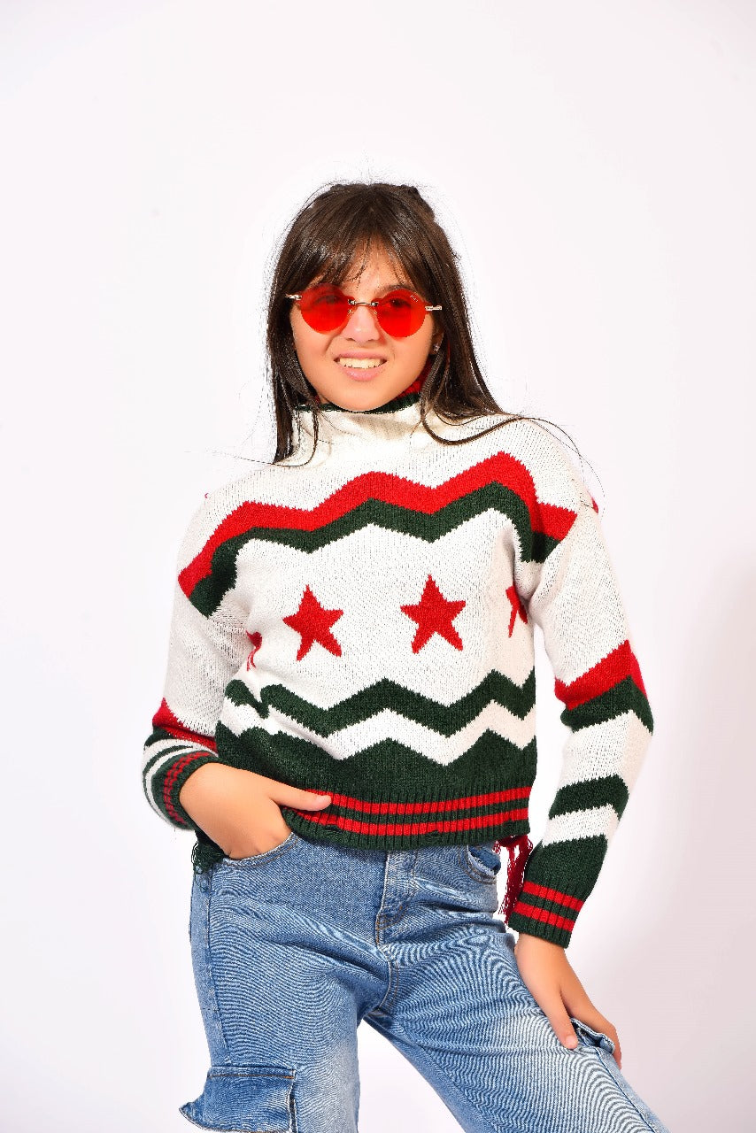 zig-zag cozy knit sweater