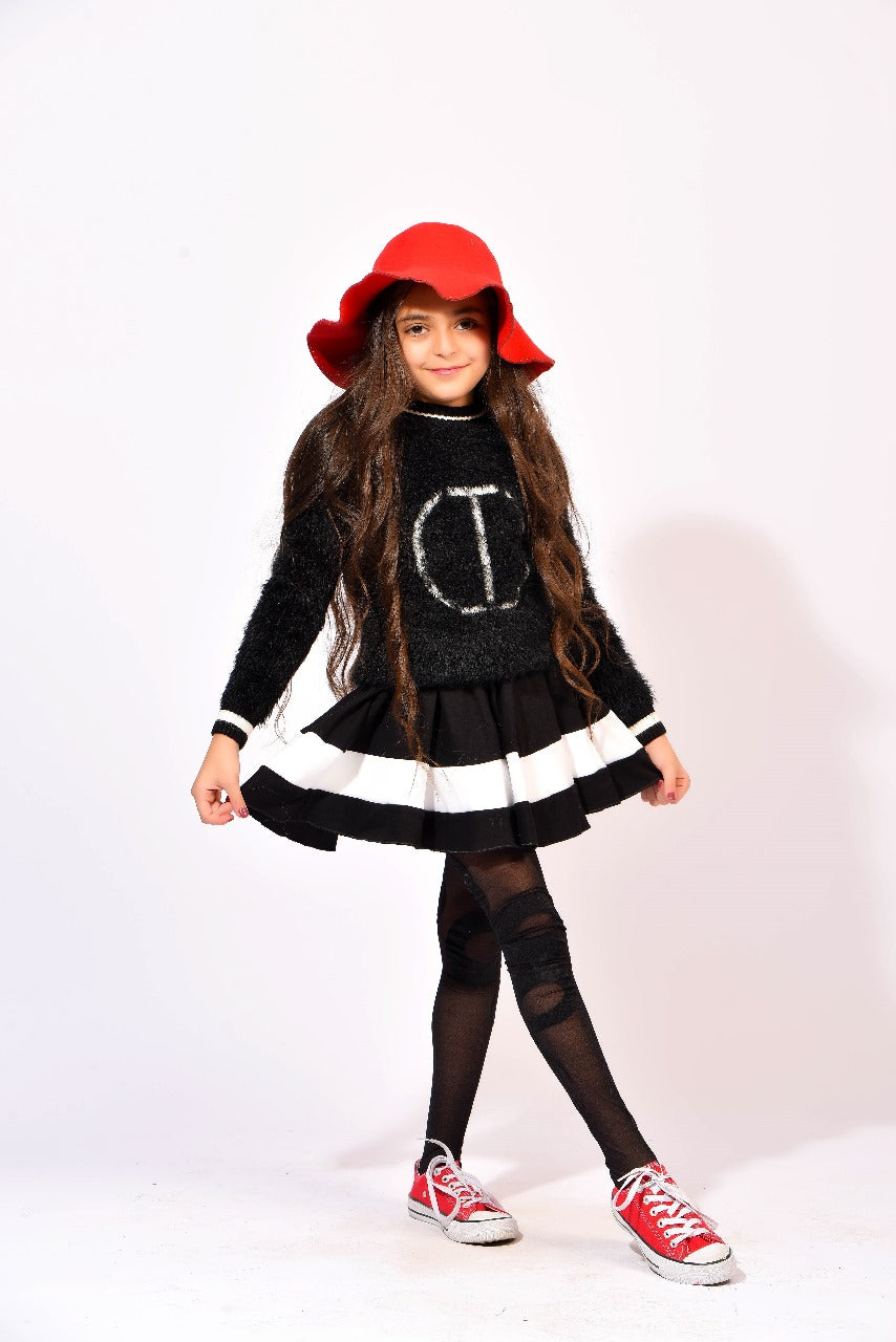 sporty ribbed cuffs sweater