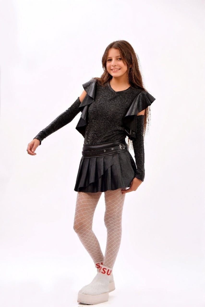 standout knit top combines