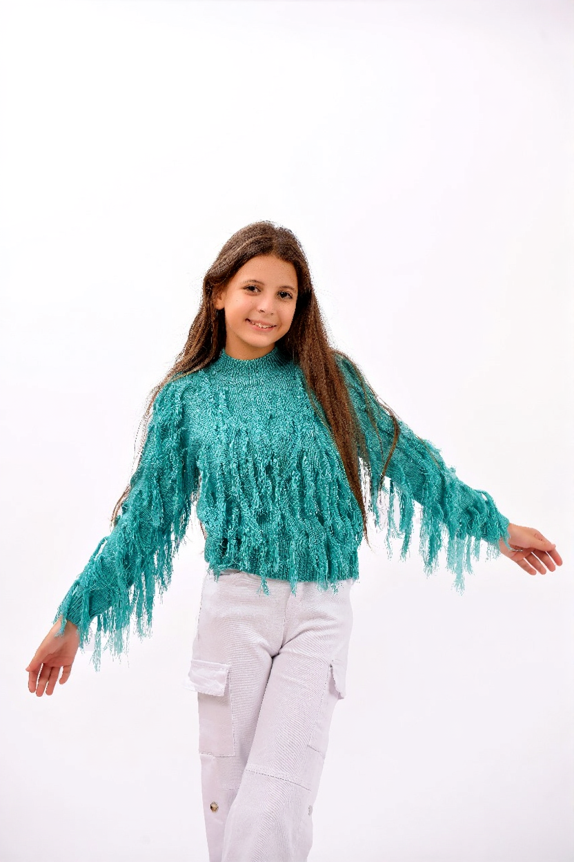 fringe knit sweater